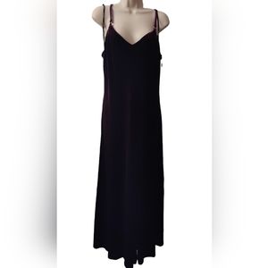 Calvin Klein Wine Red Velvet Maxi Cocktail Dress Size 12 Goth